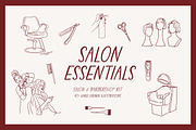 Salon & Barbershop Illustrations, a Work Illustration by Miriam Furniss Designs (Thumbnail 1 of 13)