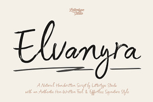 Elvanyra Natural Handwritten Script