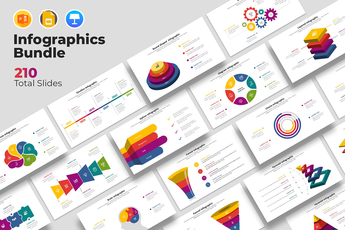 Infographic Presentation Bundle, a Presentation Template by Design Vault (Photo 1 of 3)