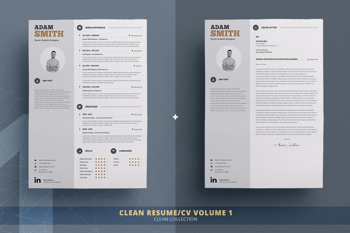 Resume/Cv Bundle - Clean Collection, a Resume Template by TheResumeCreator (Photo 2 of 10)
