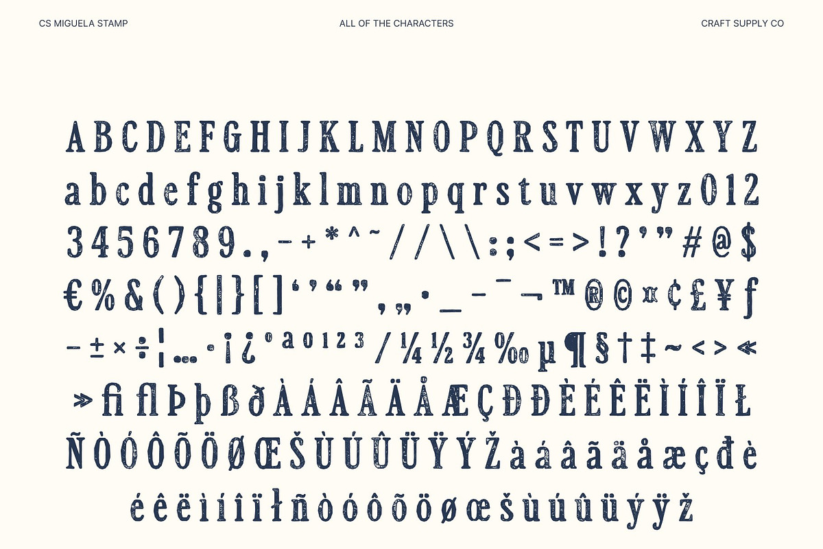 CS Miguela Stamp, a Serif Font by Craft Supply Co. (Photo 8 of 8)