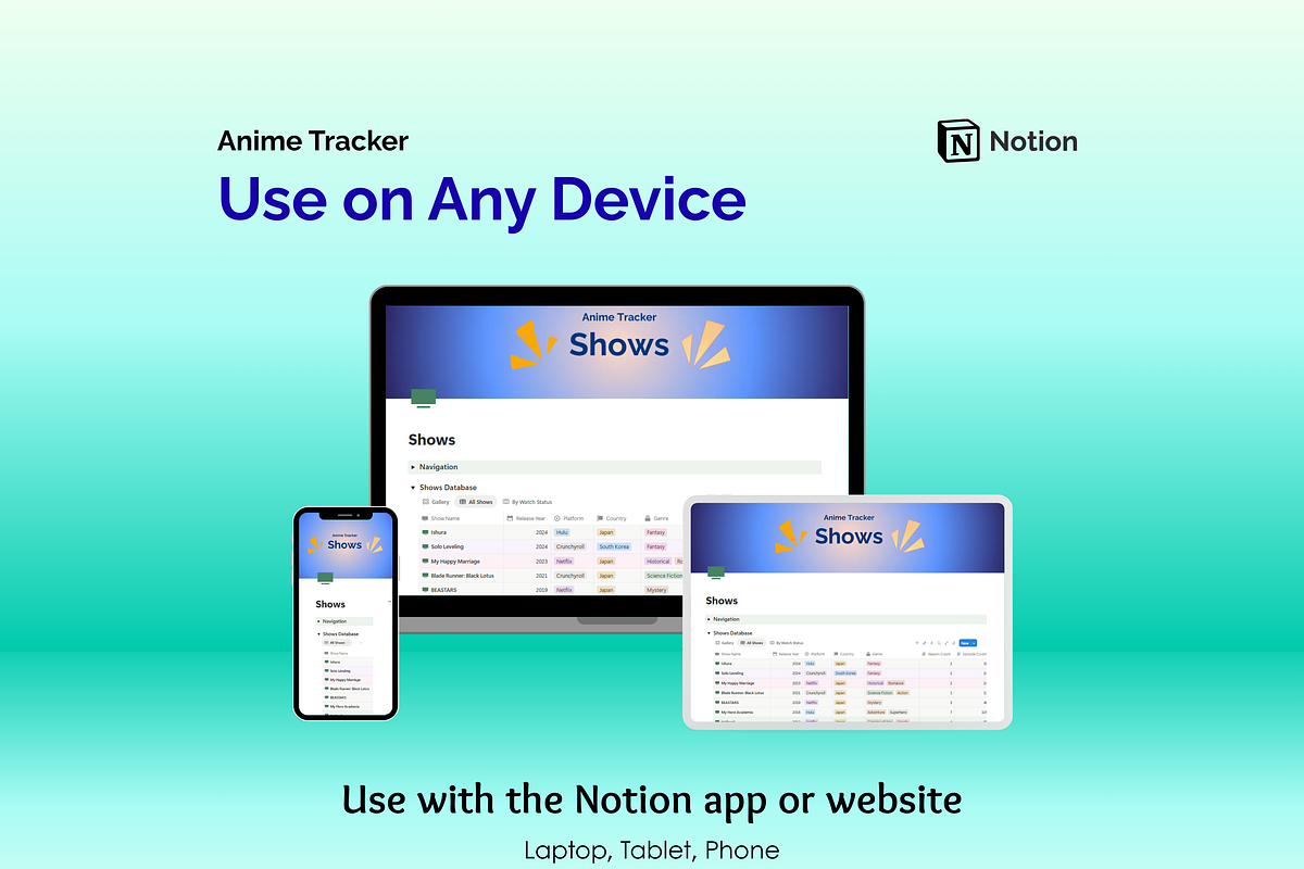 Anime Tracker - Notion preview 7