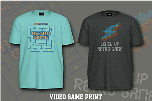 Retro video game print