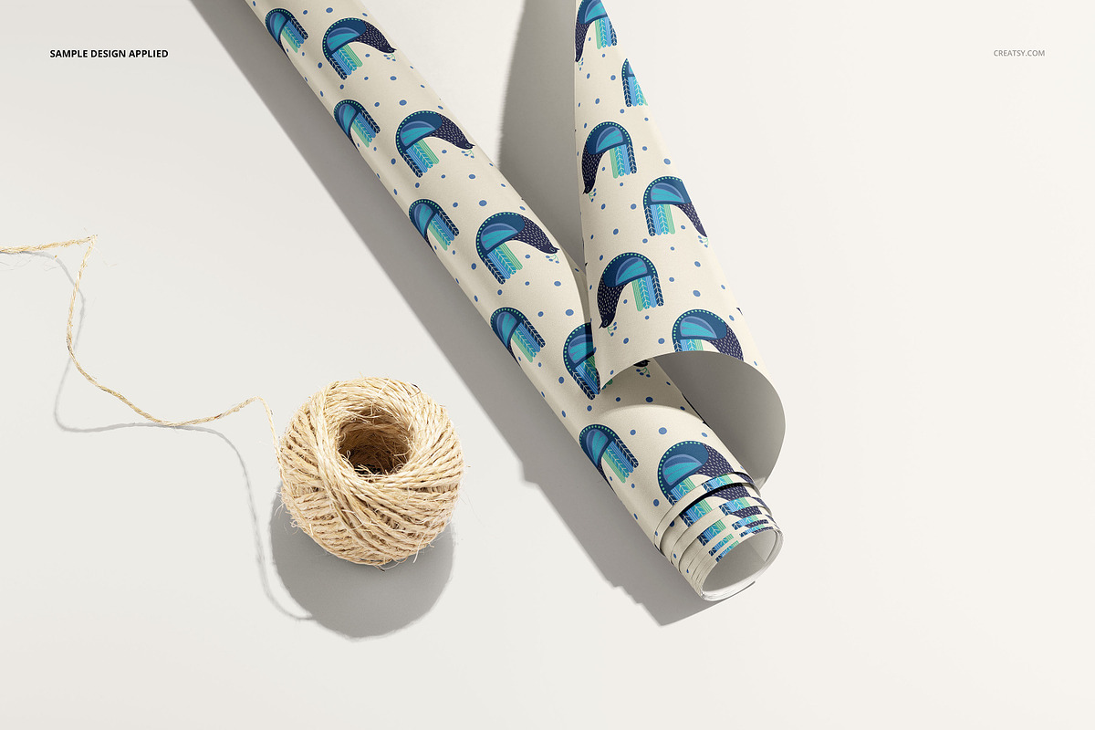 Gift Wrapping Paper Mockup Bundle, a Packaging Mockup by creatsy5 (Photo 9 of 35)