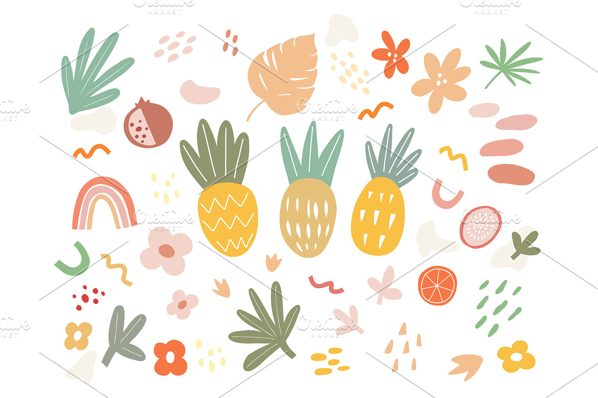 Floral Abstract Elements, a Decorative Illustration by DikayaMiau (Photo 4 of 13)