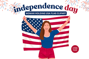 Independence Day Woman Clipart
