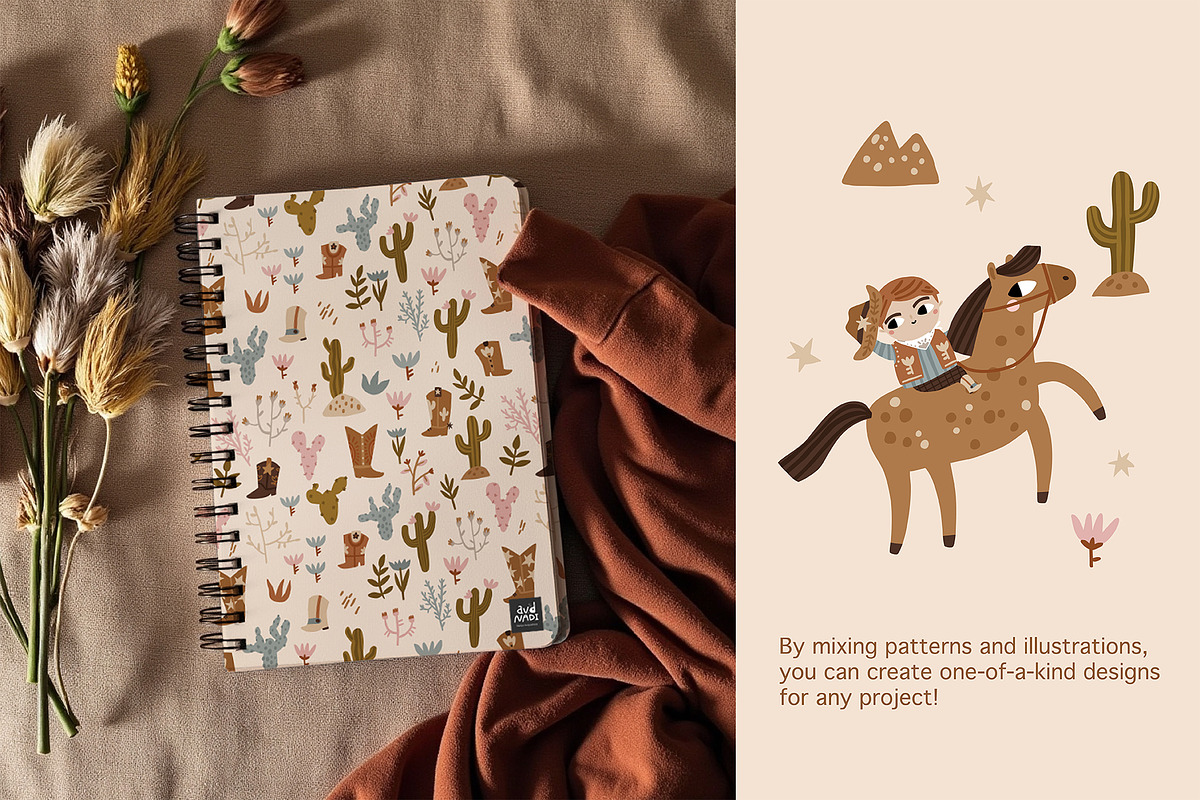 Little Western – clipart and pattern, an Animal Illustration by avdnadi (Photo 9 of 11)