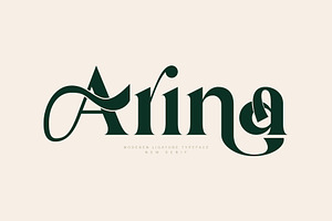 Arina Ligature Serif Typeface
