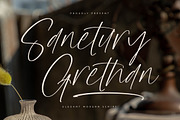 Sanetury Grethan Elegant Script, a Script Font by Letterena Studios Script (Thumbnail 1 of 15)