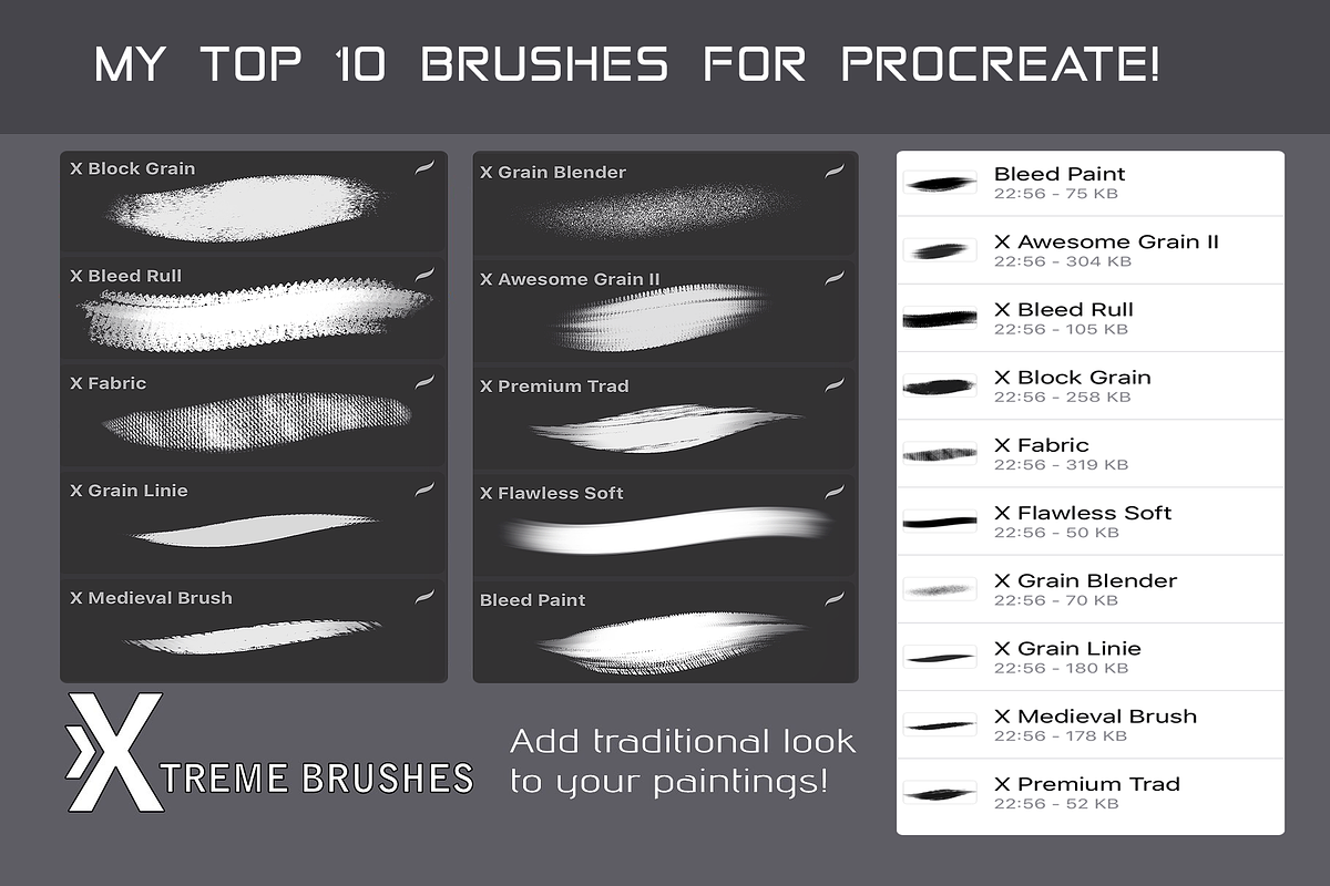 TOP 10 Procreate Brushes preview 2