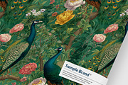 Peacock Seamless Pattern Bundle, a Pattern Graphic by AYAKA Studio Co. (Thumbnail 2 of 13)