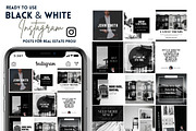 Real Estate Instagram Puzzle Grid BW, a Social Media Template by RealEstateDreams (Thumbnail 1 of 6)