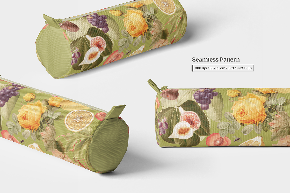 Summer Vintage Fruit Pattern, a Pattern Graphic by Yello_illustration (Photo 6 of 16)