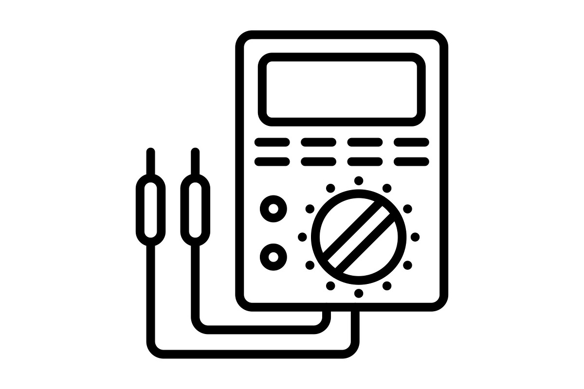 Voltmeter Line Icon, an Icon by Pexelpy