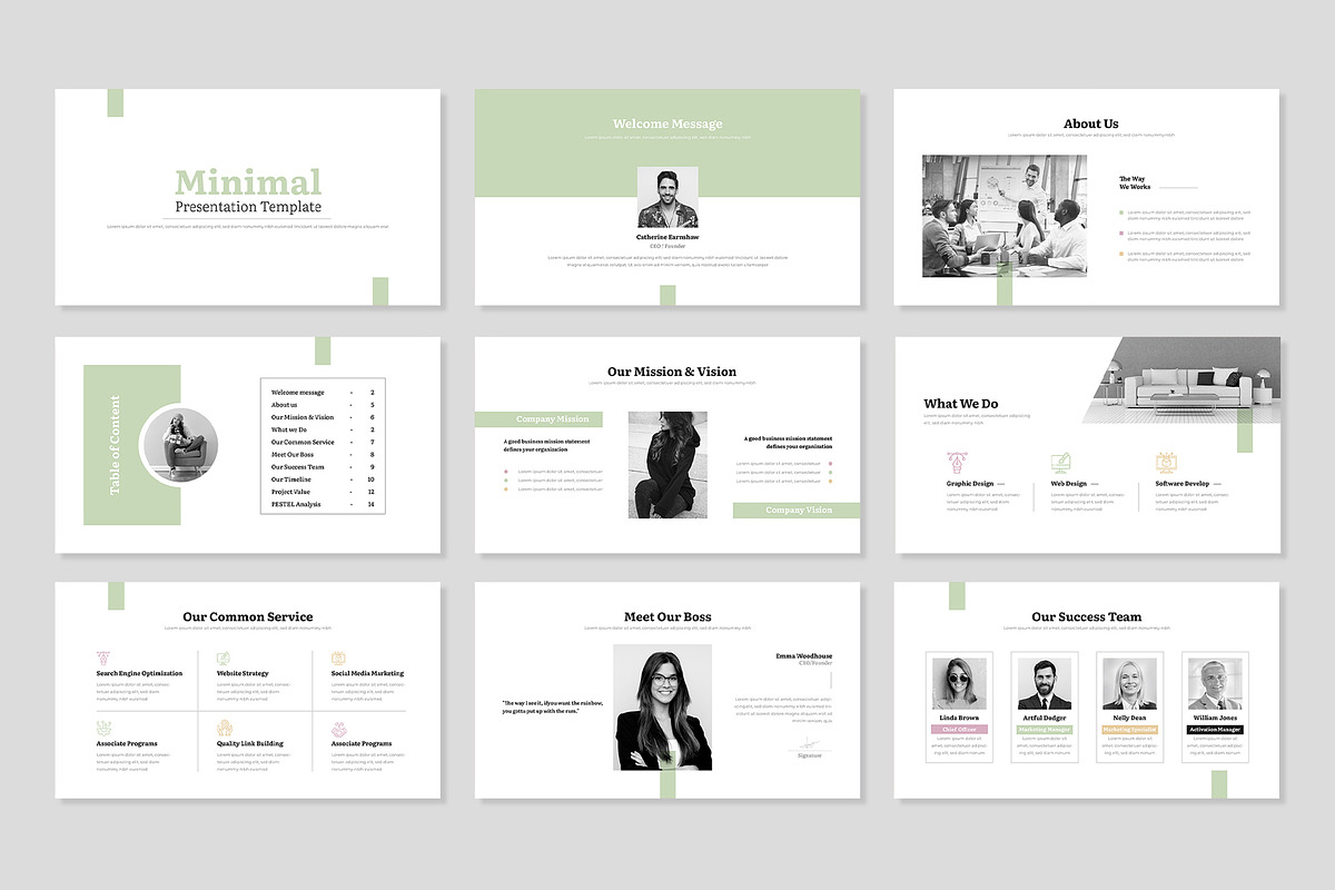 Creative Minimal PowerPoint Template, a Presentation Template by Mighty-Slide (Photo 2 of 5)