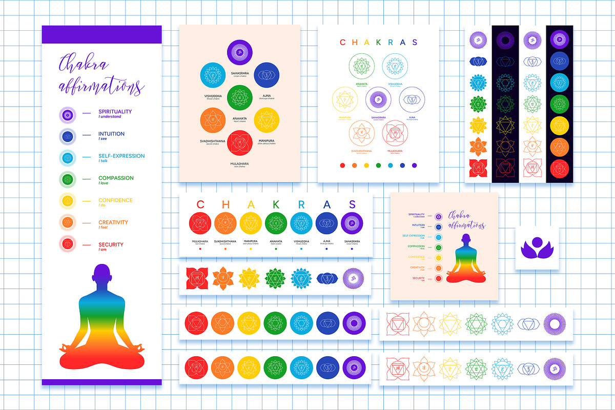 CHAKRA SYSTEM graphics collection, a Healthcare Illustration by LiiaLonn Studio (Photo 4 of 6)
