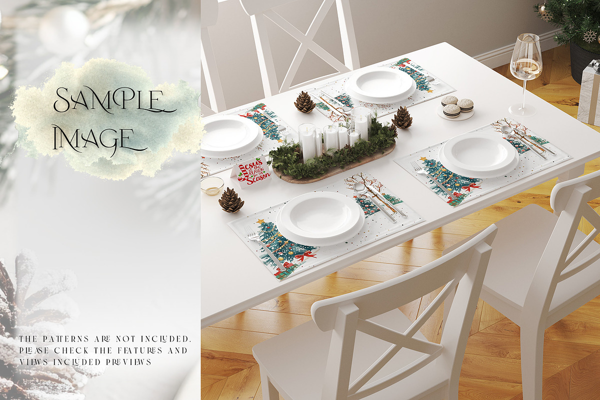 Christmas Placemat Mockups, a Product Mockup by mock-ups (Photo 11 of 13)