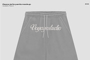 Fleece jorts pants mockup, a Bottom Mockup by Voyage Studio (Thumbnail 2 of 3)