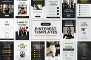 Fitness Pinterest Pin Templates, a Social Media Template by DigiPax (Thumbnail 1 of 11)