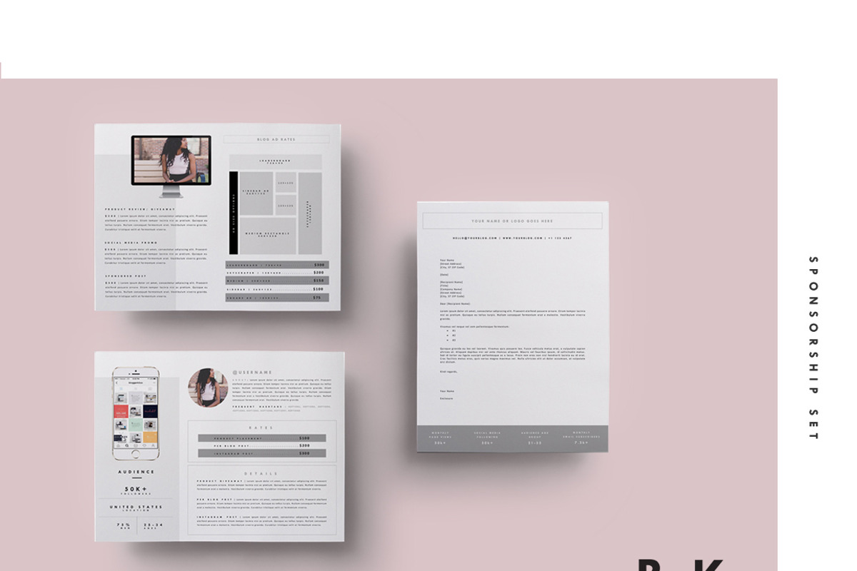 Social Media Kit Template Set | 6Pgs, a Social Media Template by Blogger Kit Co. (Photo 3 of 5)
