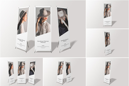 Standing X Banner Mockup