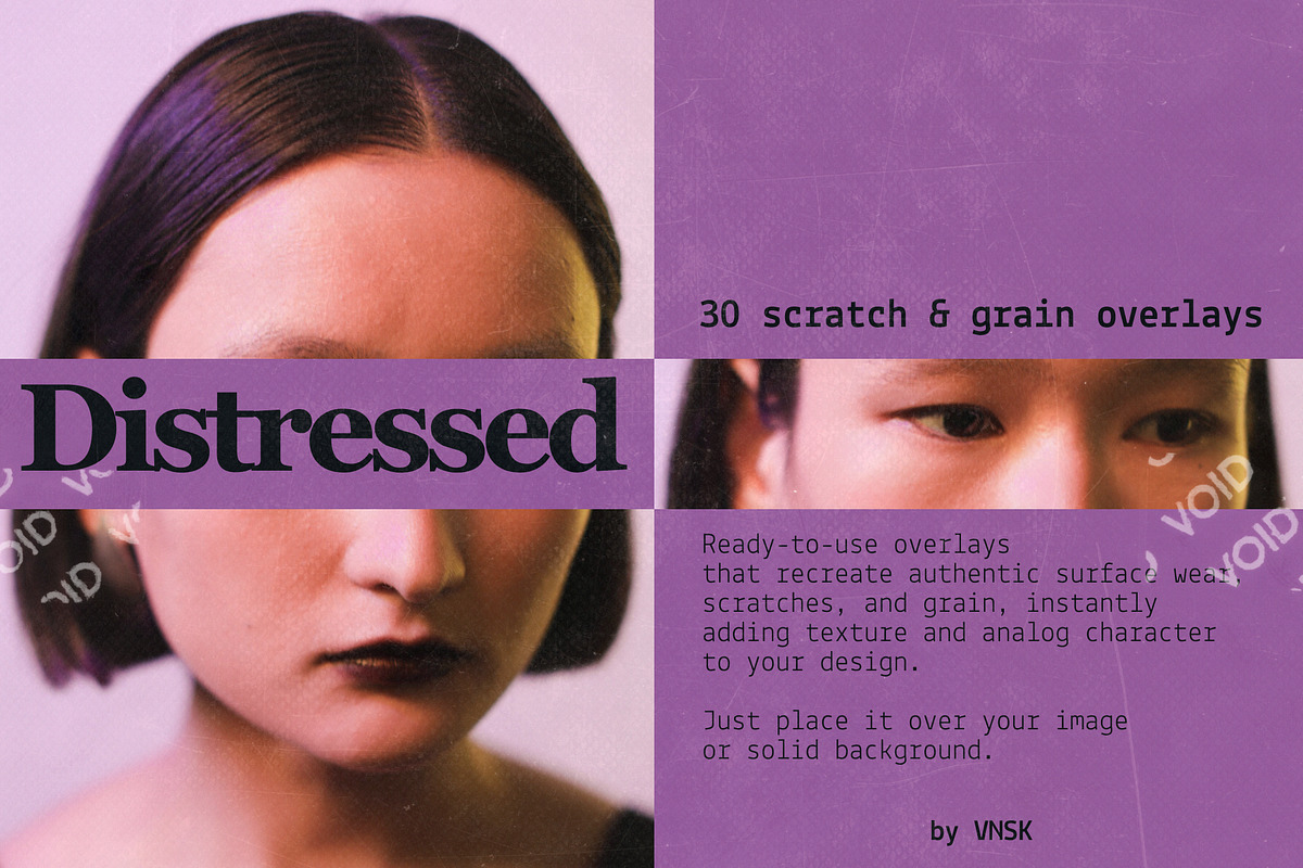 Distressed: Scratch & Grain Overlays, a Texture Graphic by Anastasiia VNSK (Photo 1 of 19)