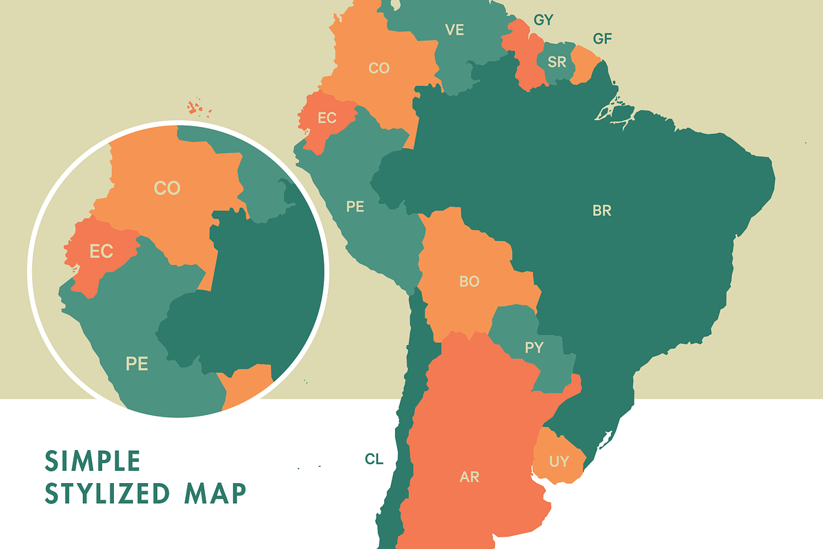 South America Vector Map, a Graphic by Ben Buysse (Photo 2 of 4)