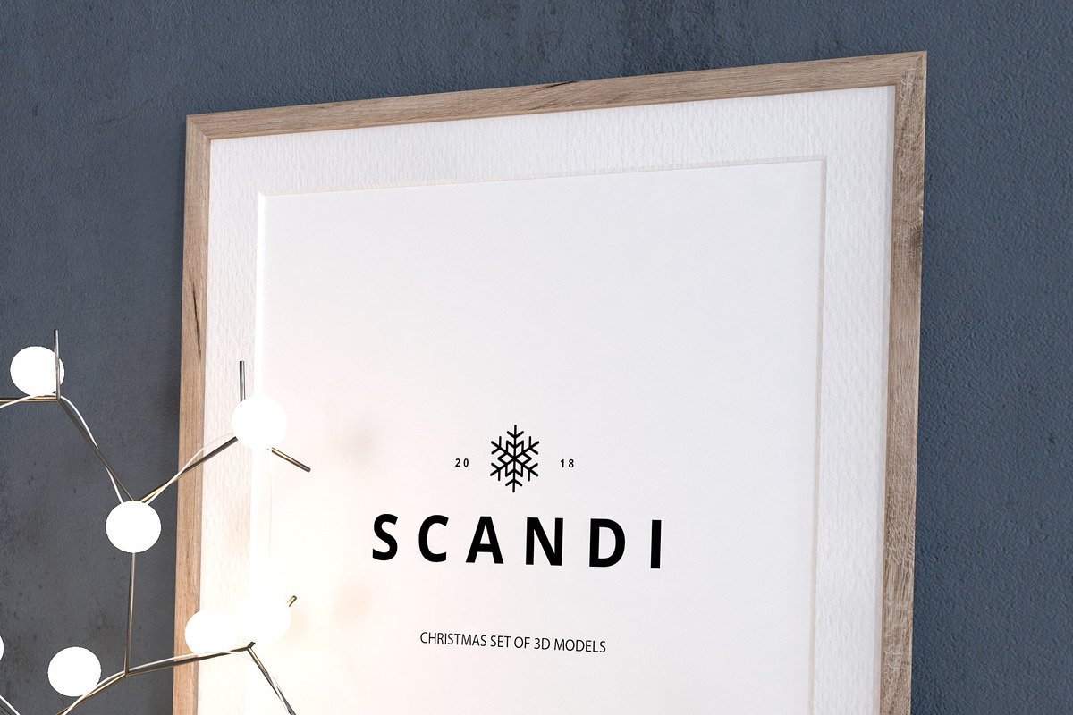 Scandi - Christmas Decoration Set 01, a Light 3D Model by maxtracing2 (Photo 6 of 6)