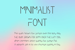Minimalist Typeface. A Minimal Font