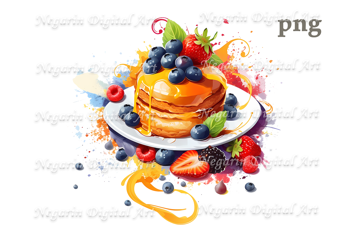 Watercolor French Food Clipart, an Object Graphic by Negarin Digital Art (Photo 2 of 8)