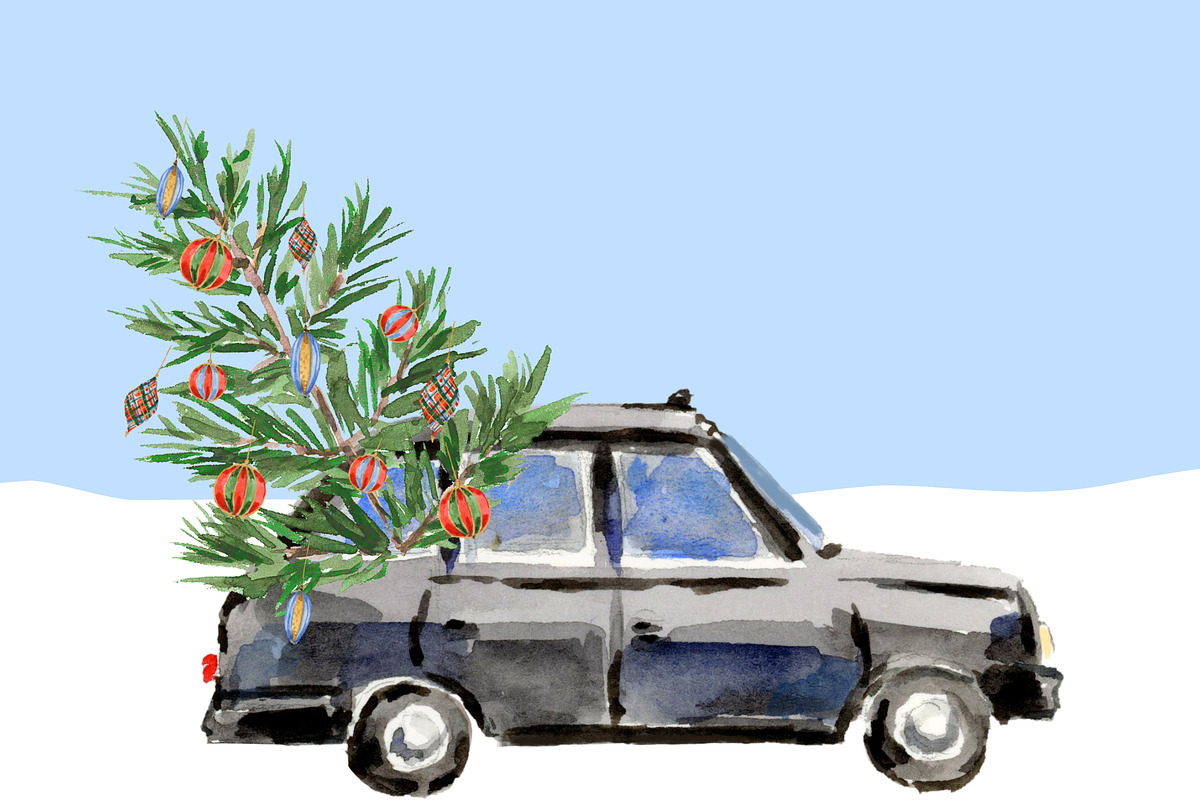A Royal Holiday Watercolor Clipart, a Decorative Illustration by RhianAwni (Photo 8 of 10)