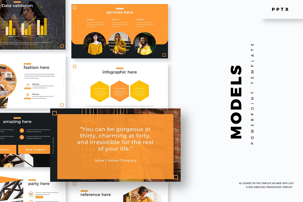 Models - Powerpoint Template, a Presentation Template by AQR Studio