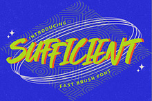SUFFICIENT - Fast Brush Font