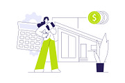 Property evaluator abstract concept, a Finance Illustration by Visual Generation (Thumbnail 1 of 3)