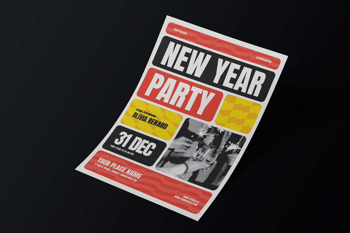 New Year Party Flyer, a Flyer Template by Neermana (Photo 2 of 4)