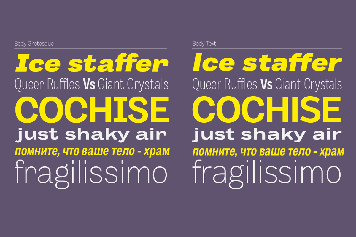 Body - 64 fonts preview 2