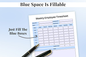 Time Tracking Printable For Employee