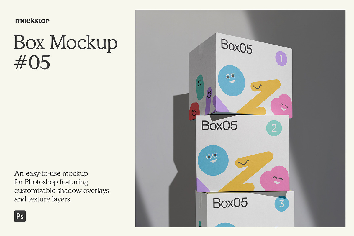 Packaging Box 05 Mockup, a Packaging Mockup by mockstar (Photo 1 of 12)