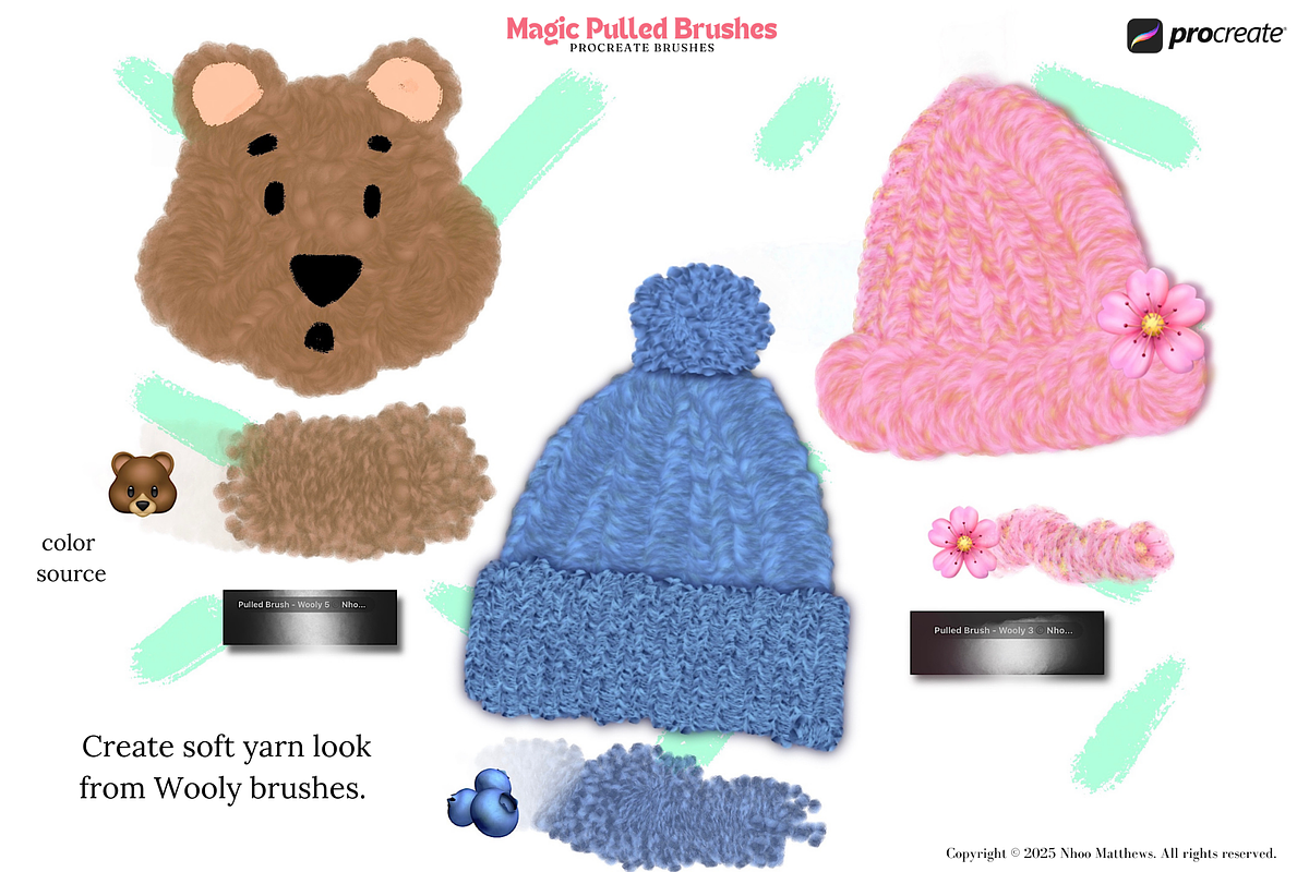 Procreate 3D Magic Pulled Brushes, a Brush Add-On by Fashion Workshop Bkk (Photo 8 of 15)