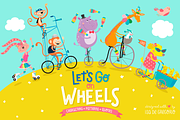 Let's go on wheels, an Animal Illustration by Isa De Gregorio (Thumbnail 1 of 8)