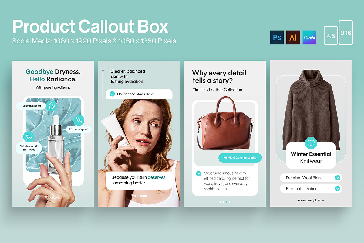 Product Callout Ad Creative Post Tem, a Social Media Template by BrandPacks (Photo 1 of 7)