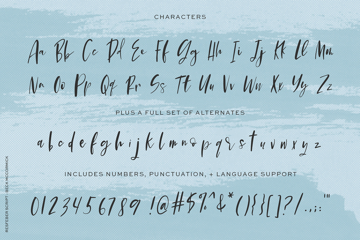 Resfeber Script, a Script Font by Beck McCormick (Photo 10 of 10)