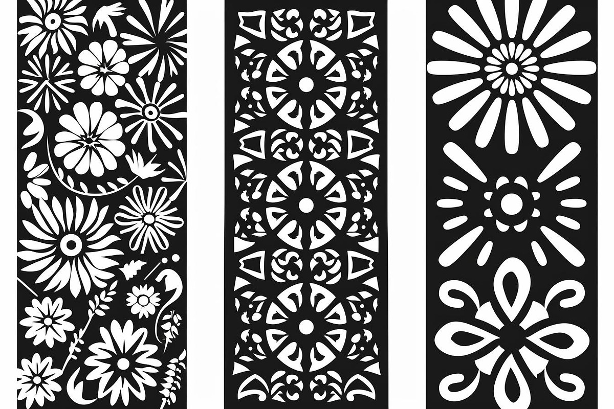 Elegant Floral Laser Cut Panel Bund, a Graphic by Creativeshirt (Photo 3 of 10)
