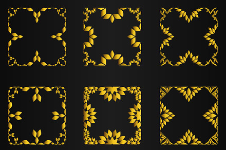 golden floral frame v3
