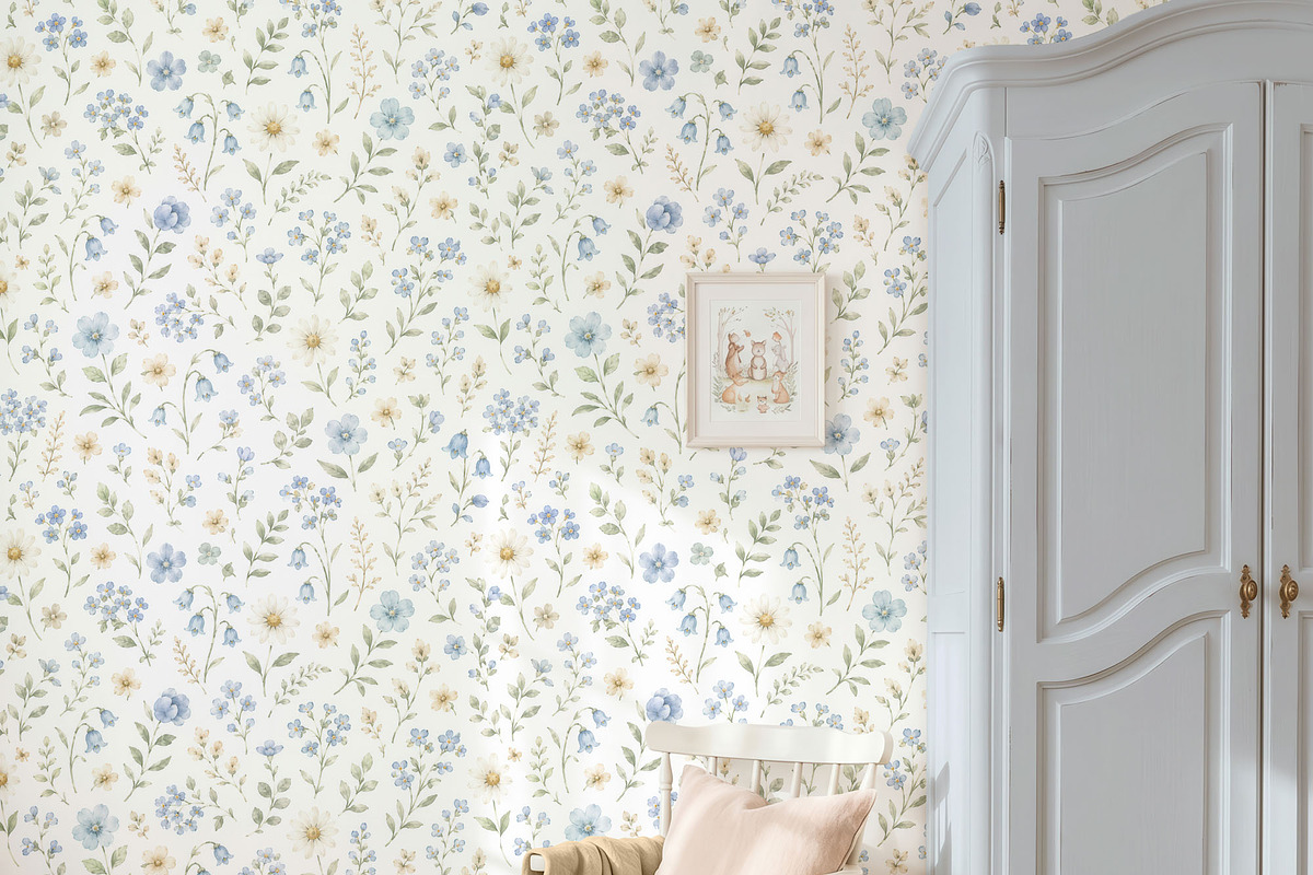 Vintage Nursery Wallpaper Mockup PSD, a Household Mockup by 1001 mockups (Photo 12 of 14)