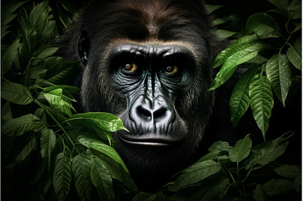 Organic Gorilla leaves animal, an Animal Photo by Ylivdesign