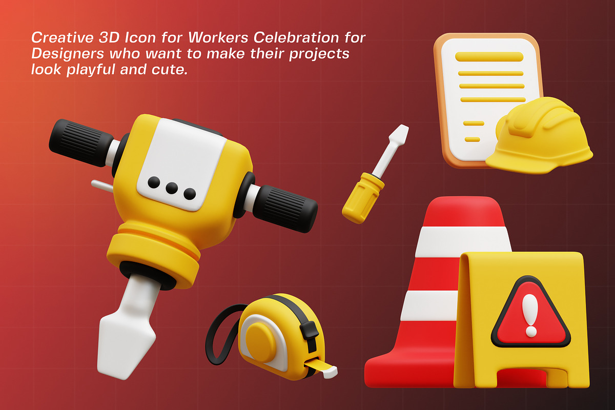 Labour Day 3D Illustration Pack, an Object 3D Model by Tempcraft (Photo 2 of 5)