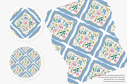 blue lattice tile seamless pattern, a Pattern Graphic by Pink Studio Art (Thumbnail 2 of 4)