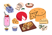 Dairy food products, milk drinks set, a Food Illustration by Good Studio (Thumbnail 3 of 11)