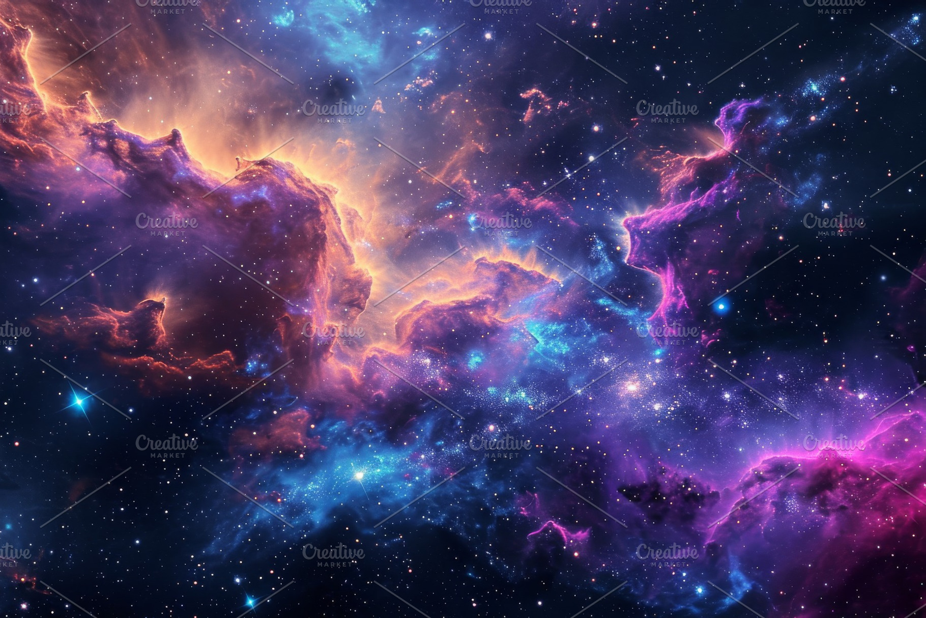 A vibrant space scene featuring an a, a Photo by Iftikhar Alam